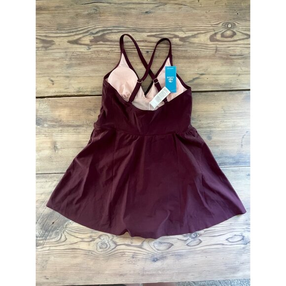 Cupshe One Piece Modest Bathing Suit Womens S Wine Color - Picture 2 of 8